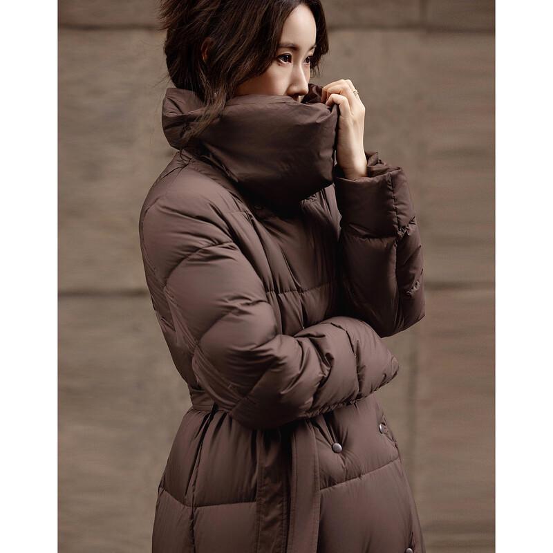 Demana Women's Large Lapel 90% Duck Down Puffer Jacket