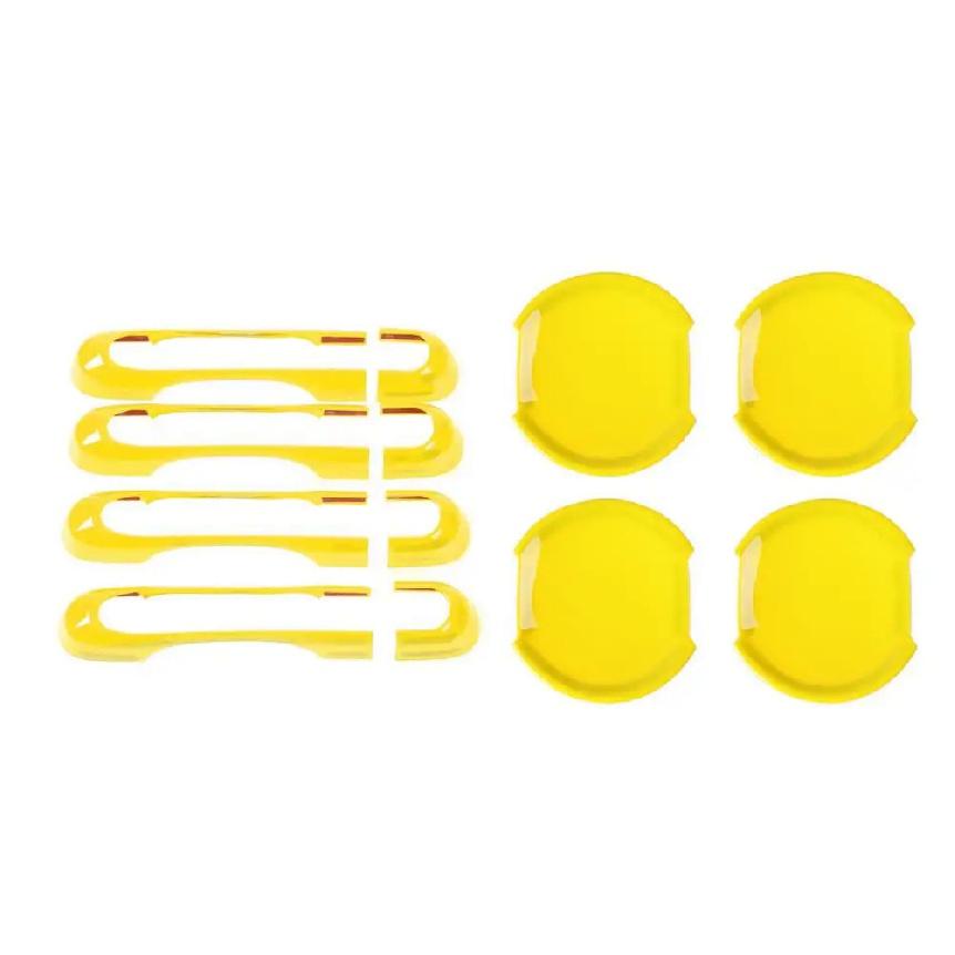 

Дверная ручка, чаша, декоративная крышка, накладка, наклейка для Jeep Renegade 2016 2017 2018 2022 2023, автомобильный аксессуар жёлтый