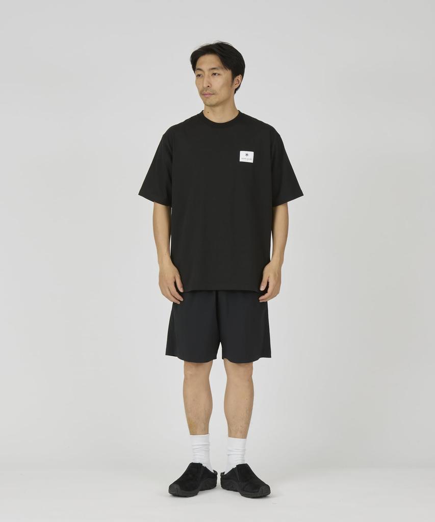 New Standard Square Logo Short Size L [Snow Peak] T-Shirt NSD-TS-25AU002 T-shirt, Sleeve, Men's/Women's, BLACK,