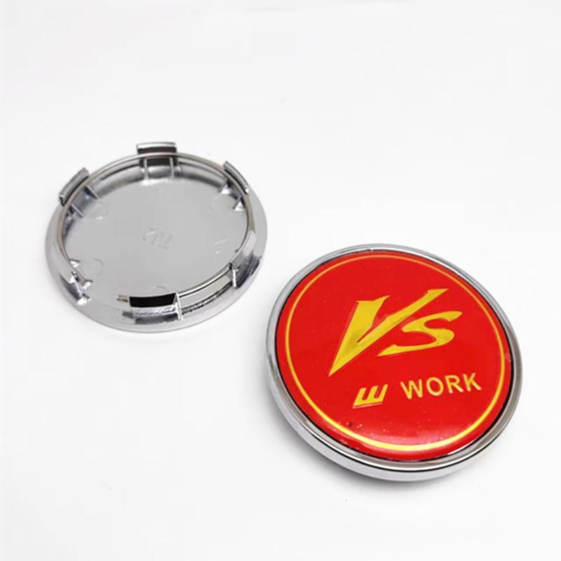 4pcs 62mm 58mm Wheel Center Cap VS W Work Car Styling Rims Hubs Cover Dustprrof Accessories