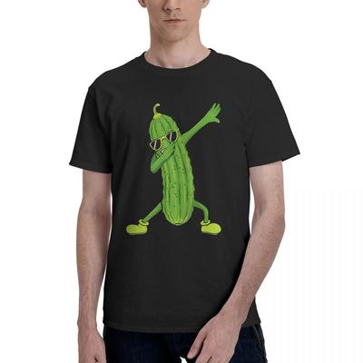 Dabbing Gurke Tanzende Gurke Liebhaber 100% Baumwolle Lässig Atmungsaktiv Bequem T-Shirt Herrenbekleidung Marken Herren Kleidung