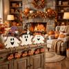Rustic Halloween Ghost Standing Signs Decorative 2D Flat Ghost Sign  for Living Room