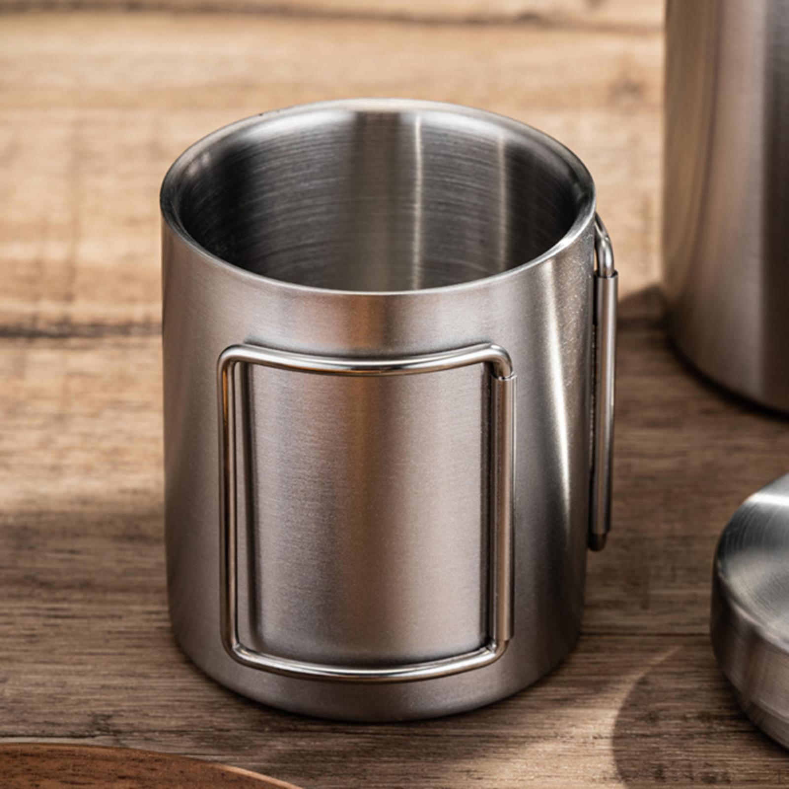 

Чашка из нержавеющей стали для кемпинга, кружка, чашки для напитков, посуда, многоразовая вода, кофе для 200ml