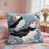 Retro Frühling Dorf Pflanzen Kissenbezug Quadratisch Kurzer Plüsch Kissenhülle Wohnzimmer Sofa Heimdekoration Funda X