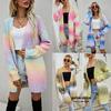 2026 Summer European & American Resort Colorful Patchwork Hollow-Out Beach Swimsuit Cover-Up for Women