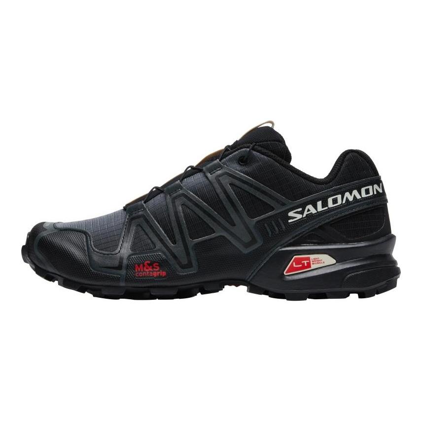 SALOMON Speedcross 3 Low top QuickLACE/ Casual Trail Running City Commute Athletic Shoes Unisex Black Red Sneakers 478442