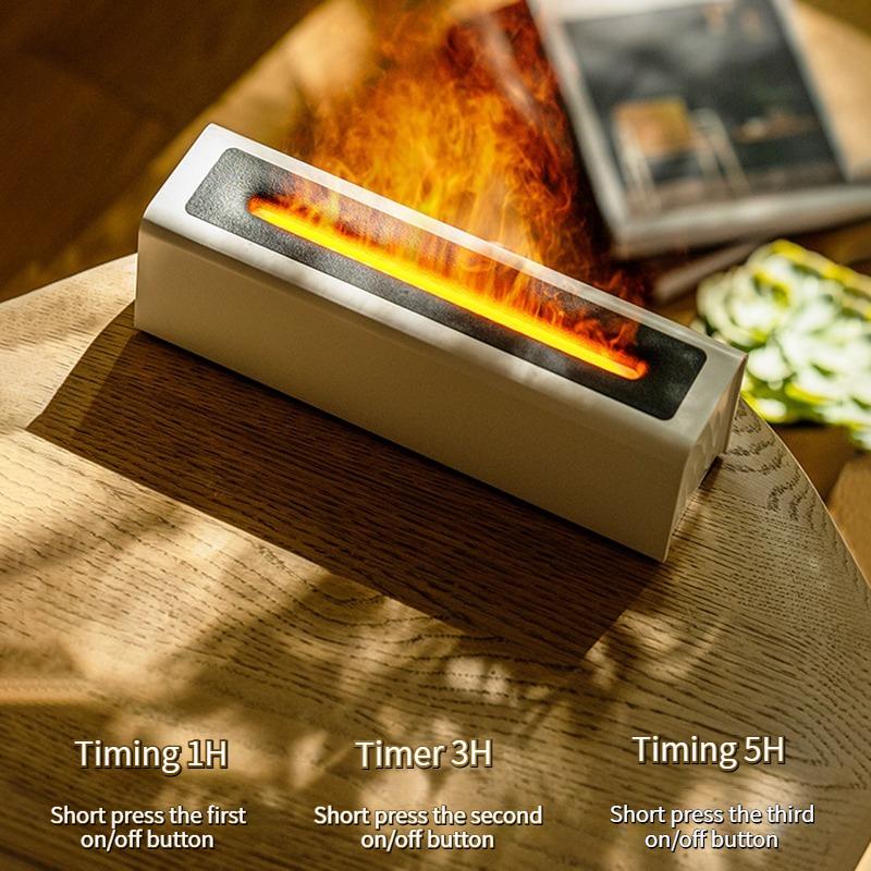 150ml Ultrasonic Humidifier for Car & Household, Flame Light Aroma Diffuser – Type-C Wireless