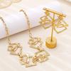 Chic Geometric Earrings & Necklace Set with Unique Design