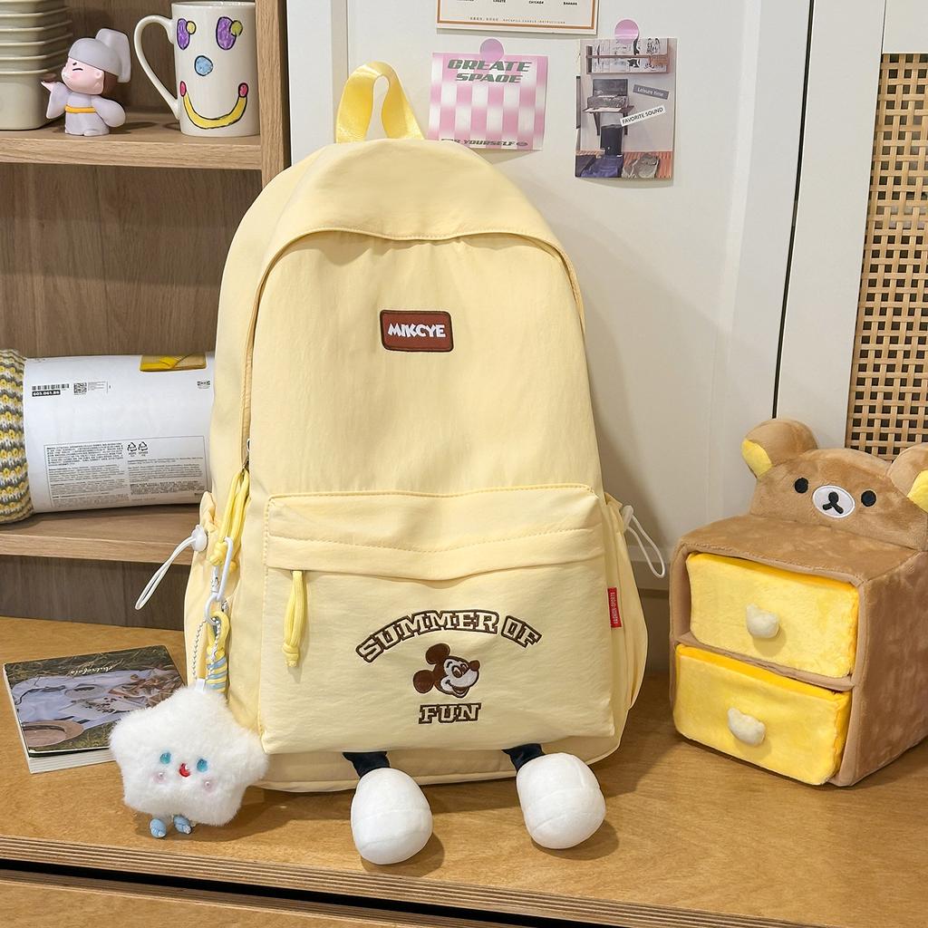 Schoolbag high-value junior high school student backpack female Korean version simple and versatile primary school student schoolbag girl cute