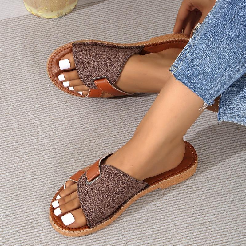 Fashion Women Slippers Outside Casual Beach Shoes Summer New Fashion Flat Sandals Walking Rome Lightweight Slippers Women Slides Women