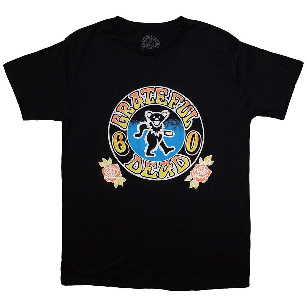 Grateful Dead Bear Roses T-Shirt Black New XL