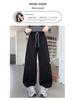 2025 Girls' Autumn Scimitar Cuffed Sweatpants - Casual, Medium and Large Sizes for Spring/Autumn
