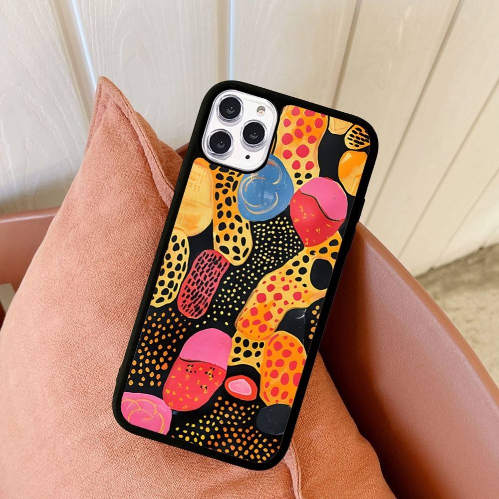 Japanese Y-Yayoi K-Kusama Art For IPhone 11 12 13 14 15 16 17 Pro Max Plus TPU+PC Shockproof Back Phone Cases