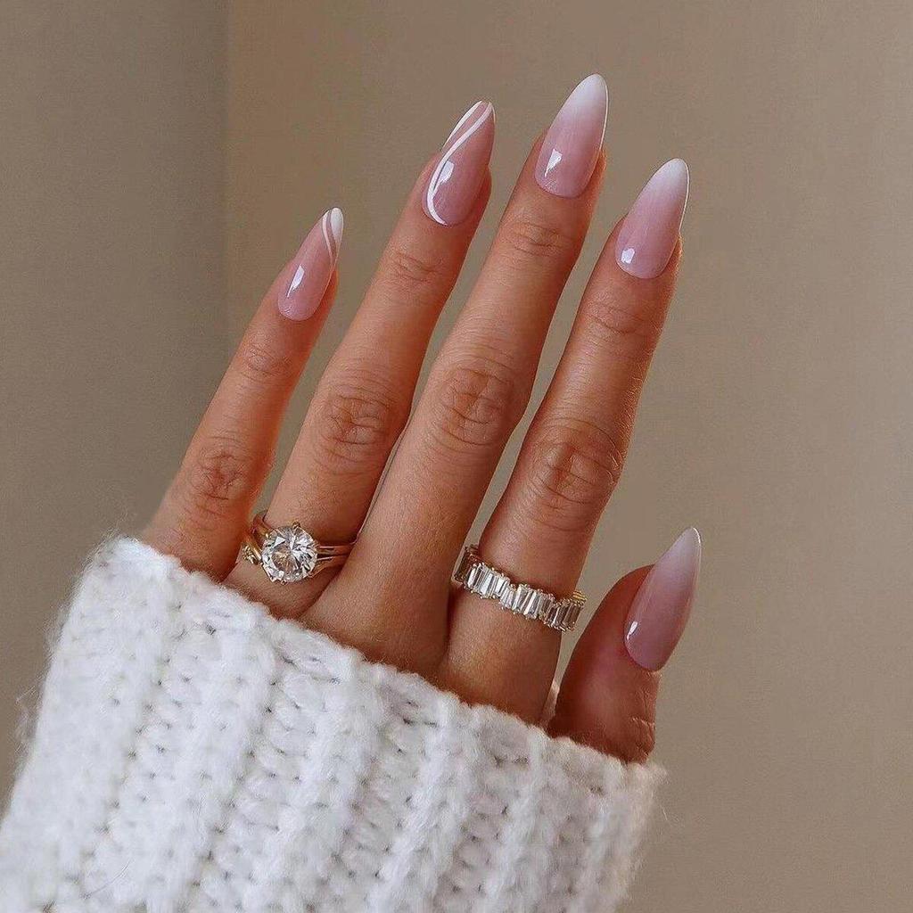 Pegatinas Desmontables para Uñas Estilo Europeo y Americano - Uñas Postizas Simples y Llevables