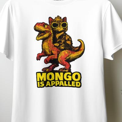 Mongo Is Appalled Cat Bird T-Shirt, Funny Cat Shirt, Weird Animal Graphic Tee, Retro Humor Tee, Cool Cat Sunglasses Shirt, Meme Style Gift4