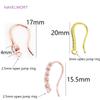Multi Sizes 14K Gold Plated U Shape Earring Hooks Fittings Inlaid Zircon Ear Wire Hooks For DIY Jewelry Making Accessories Craft