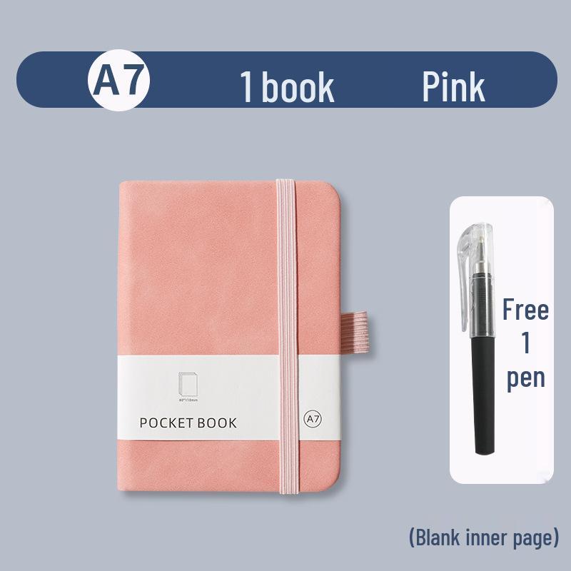A7 Portable Leather Pocket Notebook with Elastic Band