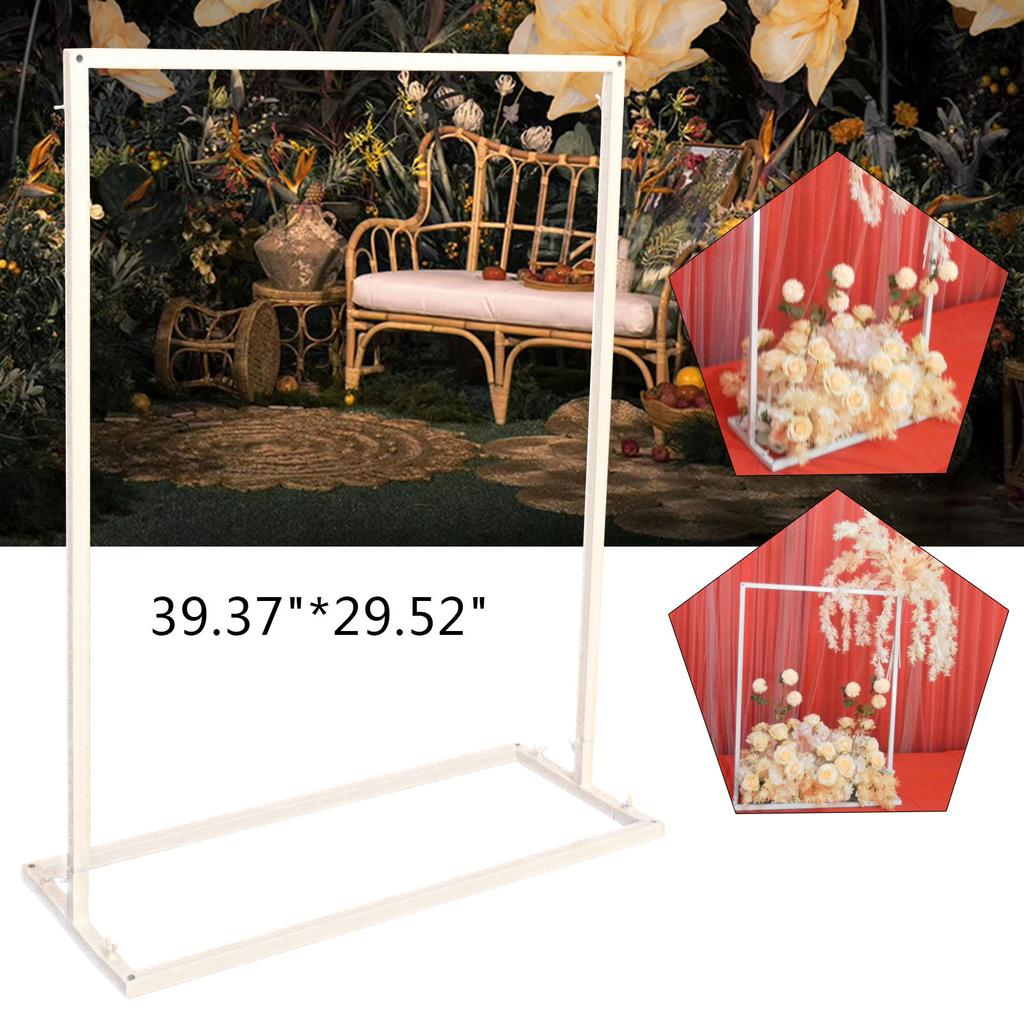 75x30cm Modern Wedding Arch Stand Floor Standing White Wedding Bracket for Weddings, Birthday Parties, Banquets