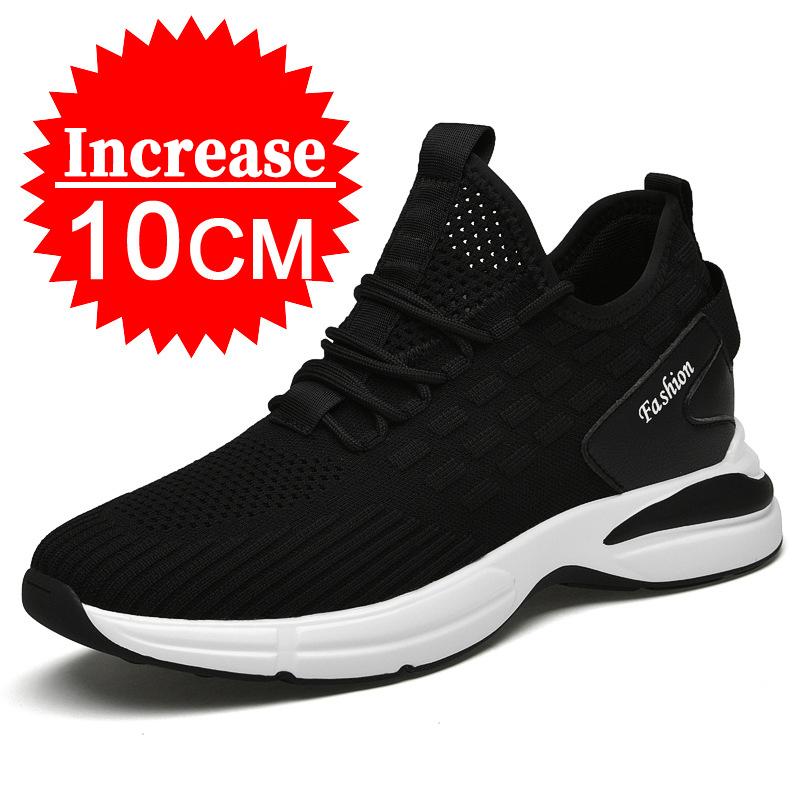 Breathable Mesh Elevator Shoes Men's Sneakers Height Increasing Shoes Leisure Sports Taller Shoes Man Increase Shoes Insole 8cm