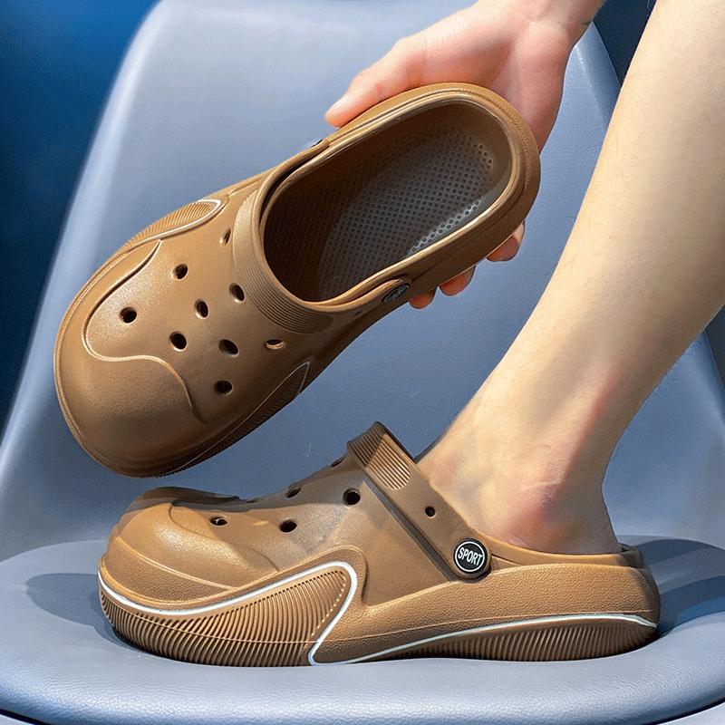 Hot Sale Comfortable Men's Slipper Round Toe Thick Bottom Sandals For Man Hard-wearing Summer New Style Non-slip Couple Shoes