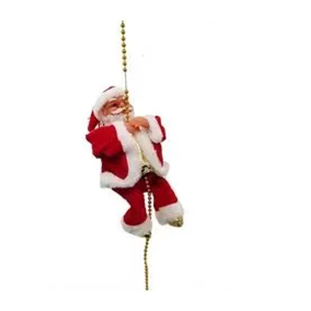 

Holiday Santa Claus Figurine, Red, 25cm Height, Light-Up, Musical, Polyester, Polypropylene, Christmas Decor, Home Decoration,