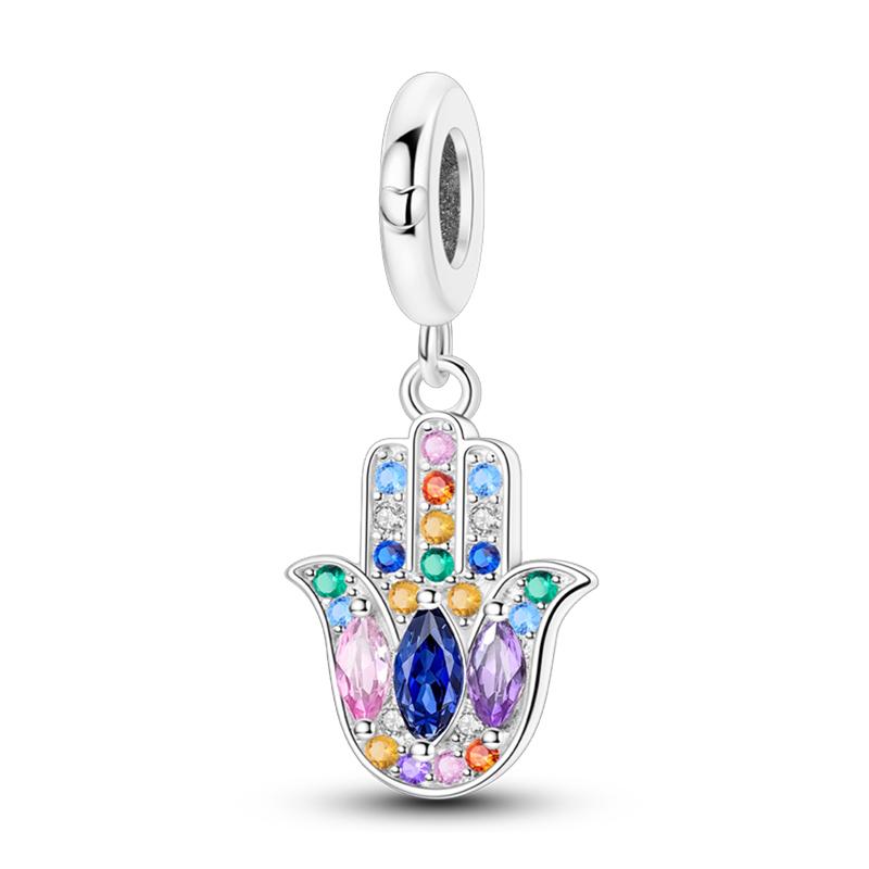 100% Rame Zircone Scintillante Occhio del Diavolo Occhio di Horus Auguri Migliori Portafortuna Perline Adatte a Braccialetti da 3 mm Gioielli Fai da Te