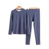 Men's Thick Fleece-Lined Cashmere Silk Base Layer Set for Winter