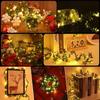 Christmas Decoration Artificial Garland LED String Lights Simulated green leaf tree vines Suitable for Holiday DIY Handmade Decoration Battery Powered