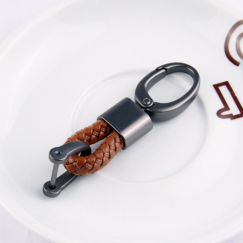 Braided Rope Sub-Gun Printing Keychain Men'S And Women'S Waist Hanging Big Head Chain General Car Key Bag Accessories