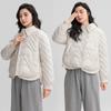 2025 thickened new lapel cropped cotton jacket women's thickened student small fragrant shirt collar loose cotton jacket