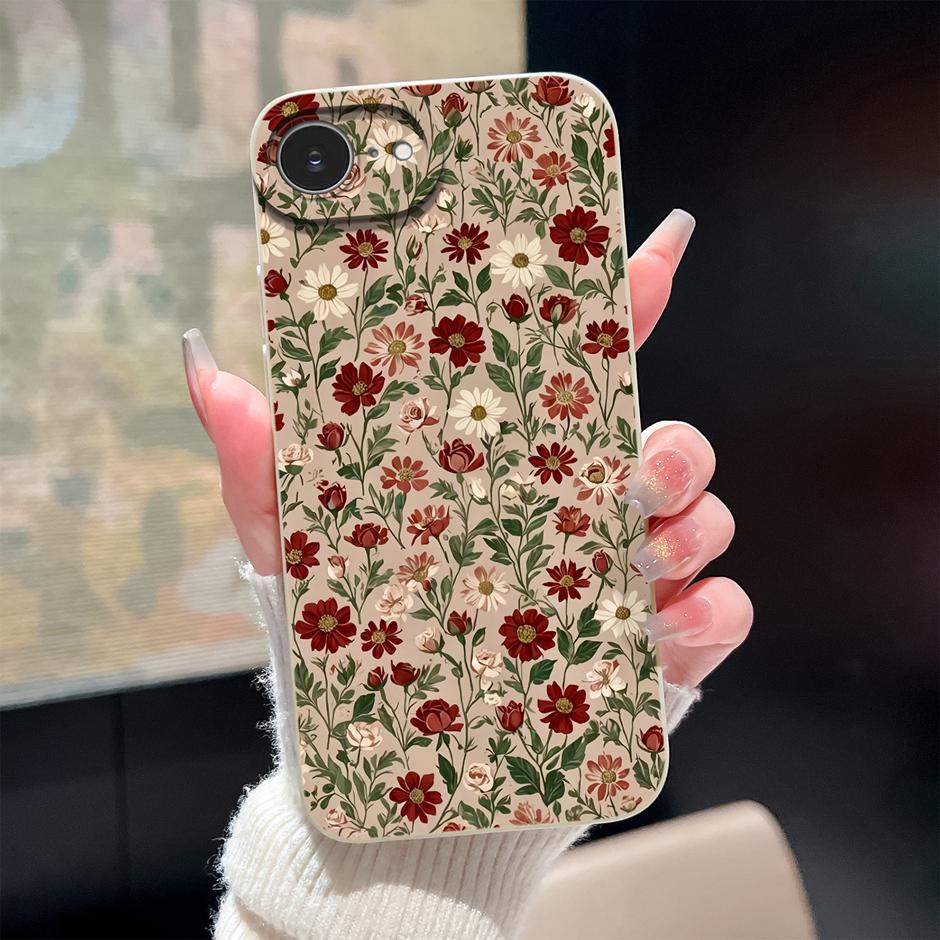 For iPhone17 17E 17Air 17Pro 17ProMax Case Pink Rose Rainbow Trendy Antifouling Bumper For iPhone17E iPhone 17 Pro Max Air Capa