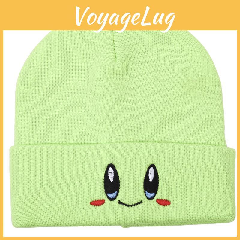 Simple Hat Knit With Big Eyed Smiling Face Embroidery Design For Outdoor Daily