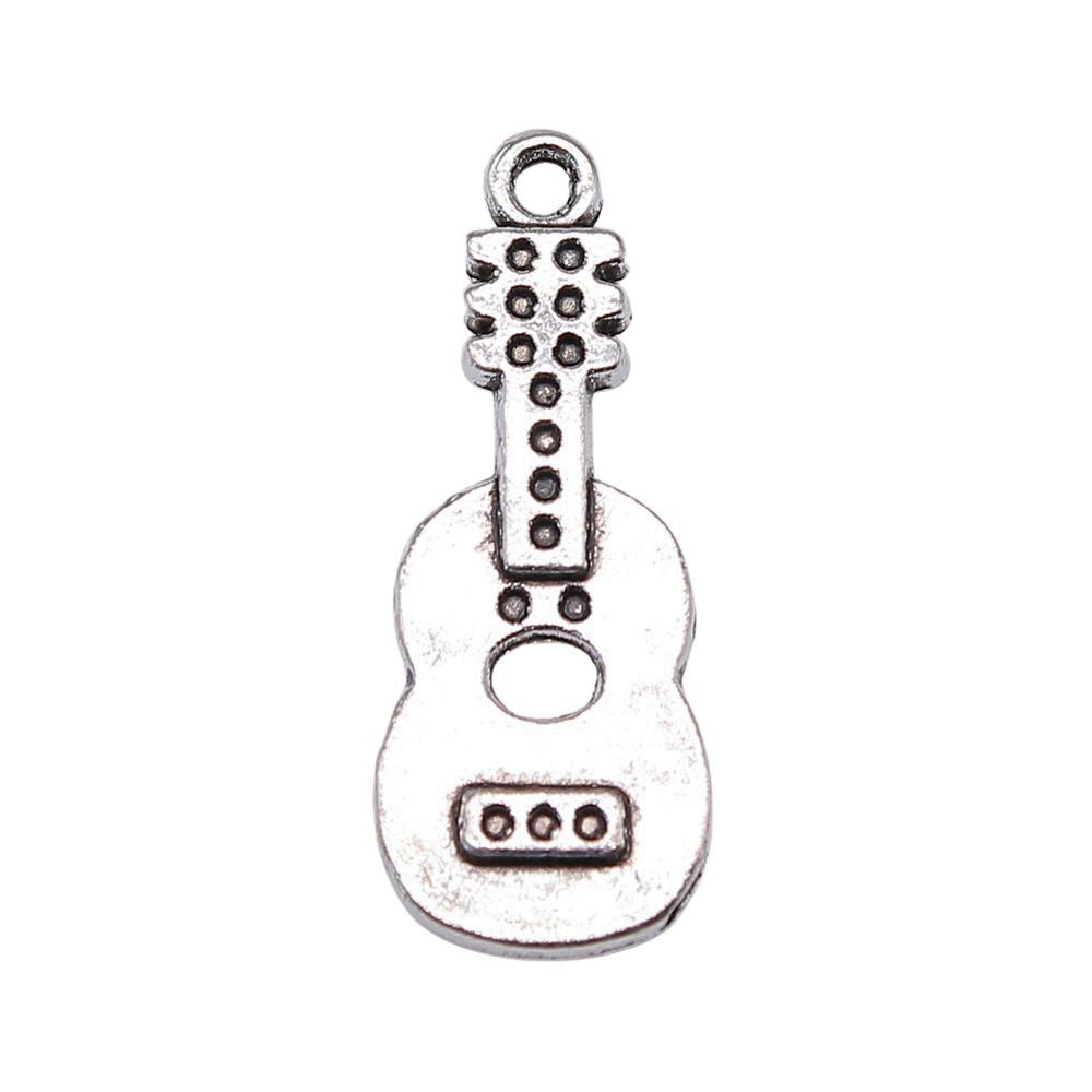 Musical Charms Multi Color Alloy Guitar Pendants For Music Themed Jewelry Making