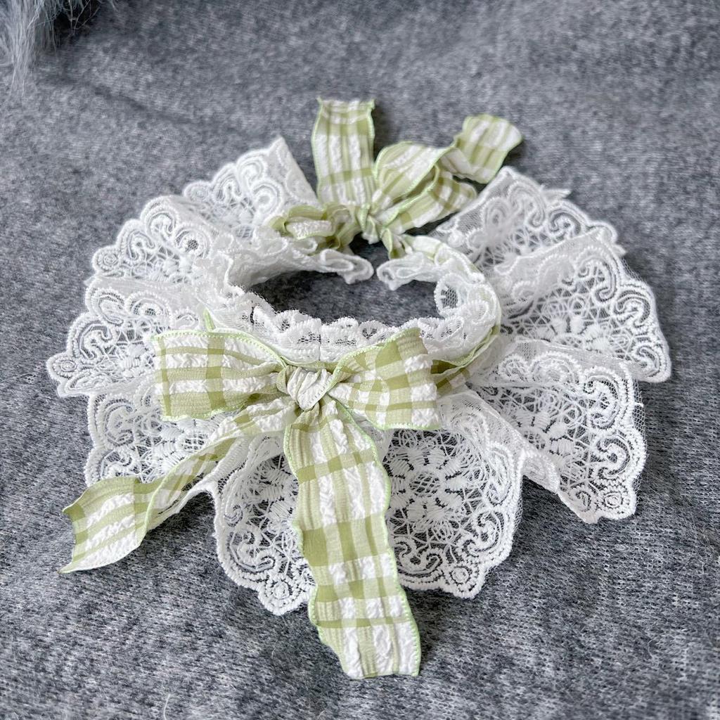 Pet Scarf: Dog Drool Bib with Bell and Bow Tie for Medium/Small Dogs and Cats