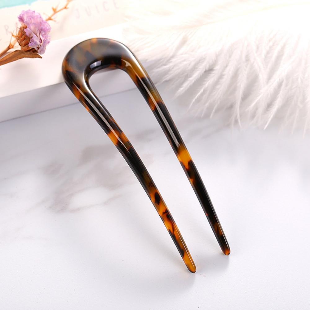 

1PC Multicolor Leopard Retro Hair Sticks Elegant Acetate Hair Fork New Women Hairpins Hair Clips Pins Hair Styling Accessories