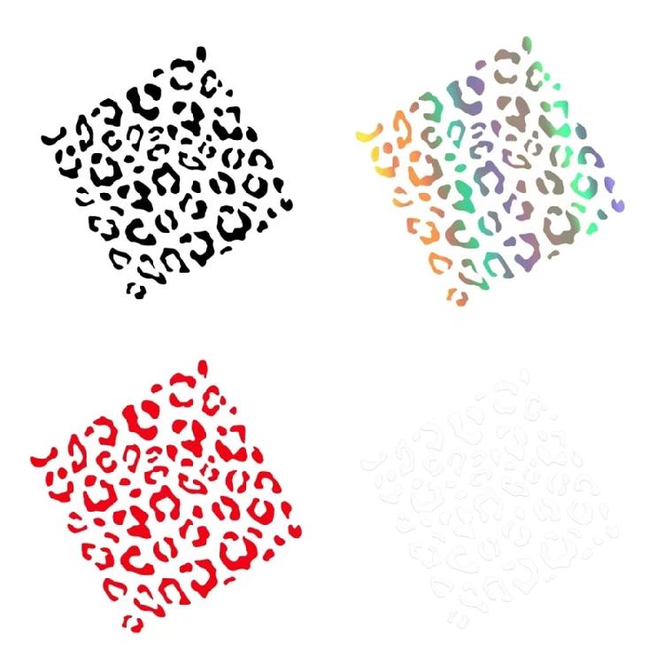 Adhesive PVC Flexible Stickers Decoration Rearview Mirror Sticker Removable Trim Animal Print Decals Easy Installation