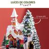Christmas Village Christmas Scene with LED Lights and Moving Train, Tabletop Christmas Decoration, 20x19.5x20 Cm, Multicolor