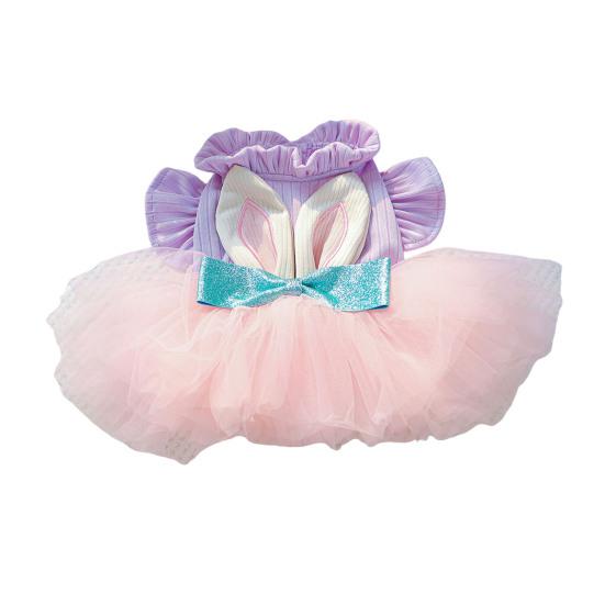 

Платье для собаки с ушками зайчика, юбка-пачка из тюля, платье для питомца с 3D-ушками кролика, милое платье-зайчик для собак и кошек, наряд для вечеринки и праздника XS фиолетовый