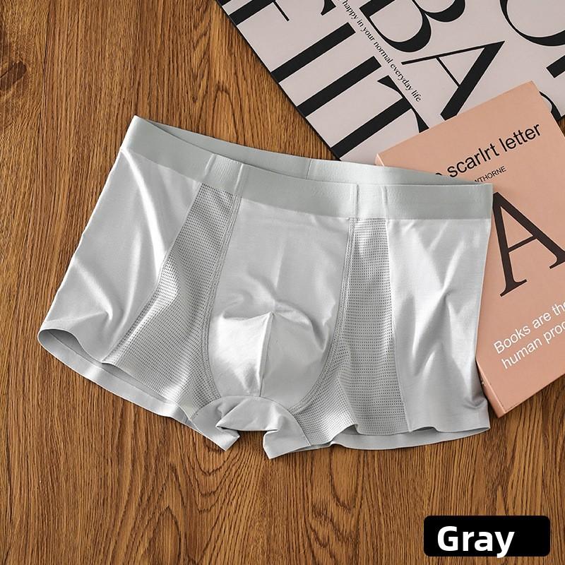 Large-sized Men's Summer Thin and Fashionable New Ice Silk Breathable Mesh Briefs
