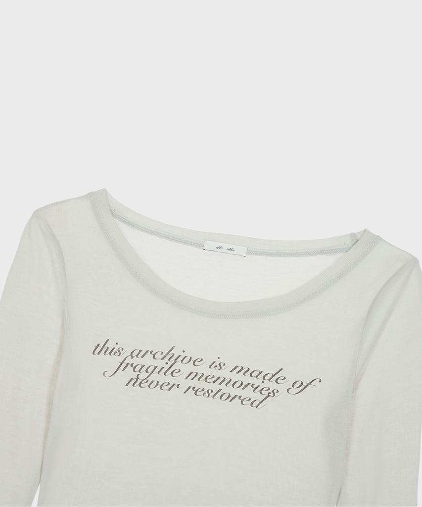 Alkialka Sheer Long Sleeve (Light Gray)