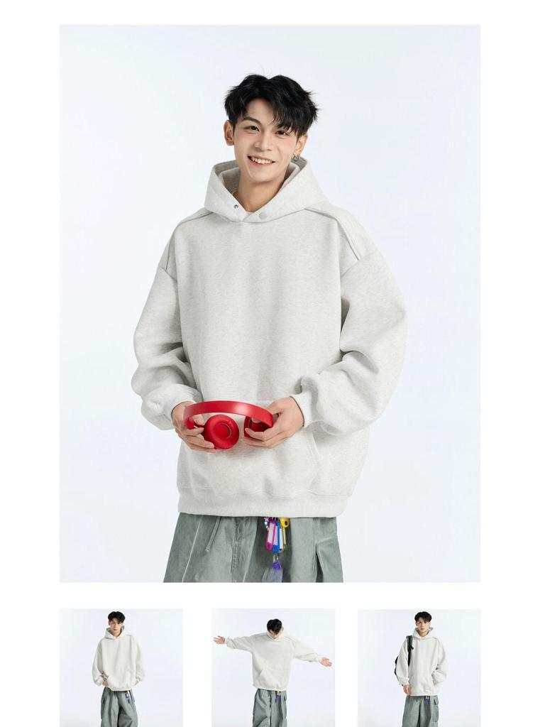 Sweat à capuche surdimensionné pour homme 400 g - Veste décontractée tendance pour l'automne