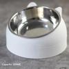 Cat Ear Shaped Elevated Stainless Steel Pet Bowl Non-Slip Scratch Resistant Feeder for Small Cat Dog Food Water
