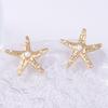 Personality trend light luxury cold wind marine alloy imitation pearl niche design sense starfish female stud earrings