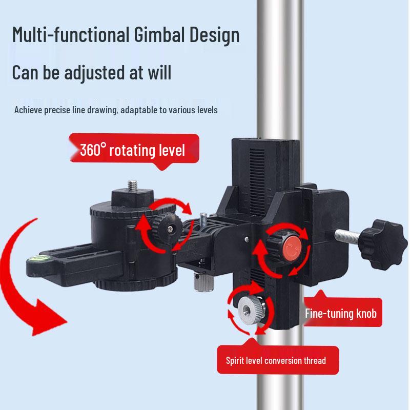 Telescopic Infrared Leveling Rod for Ceiling Woodwork Support