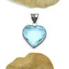 Blue Topaz Gemstone Pendant: 925 Sterling Silver Handmade Pendant Necklace Jewelry
