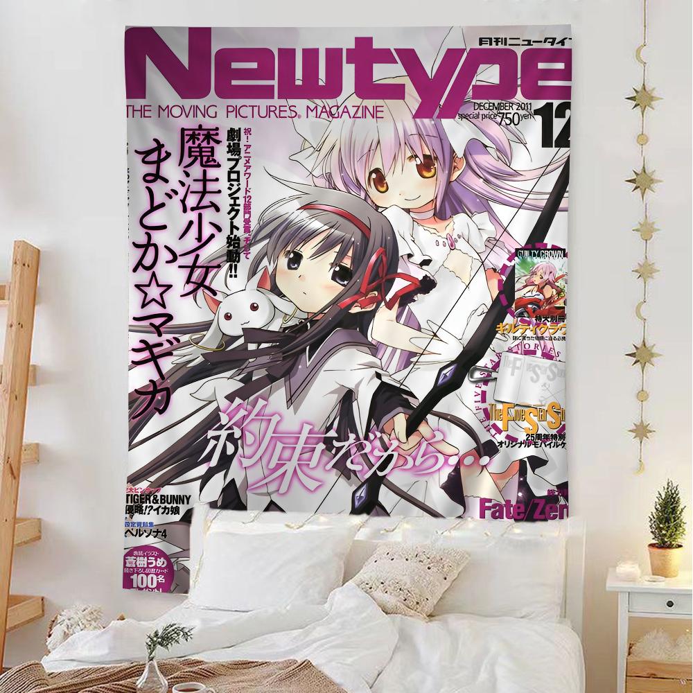 Puella Magi Madoka Magica Classic Film Hippie Tapestry Living Room Home Dorm Decor Kawaii Room Decoration Wall Hanging