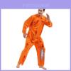 Stylish 2021 Adult Men's Halloween Prisoner Costume For Stage Performance In Bloodstain Design