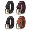 Adjustable Weave Belt Men 3.5cm Width Braided Waist Belt Fashion Woven Leather Belts  Male