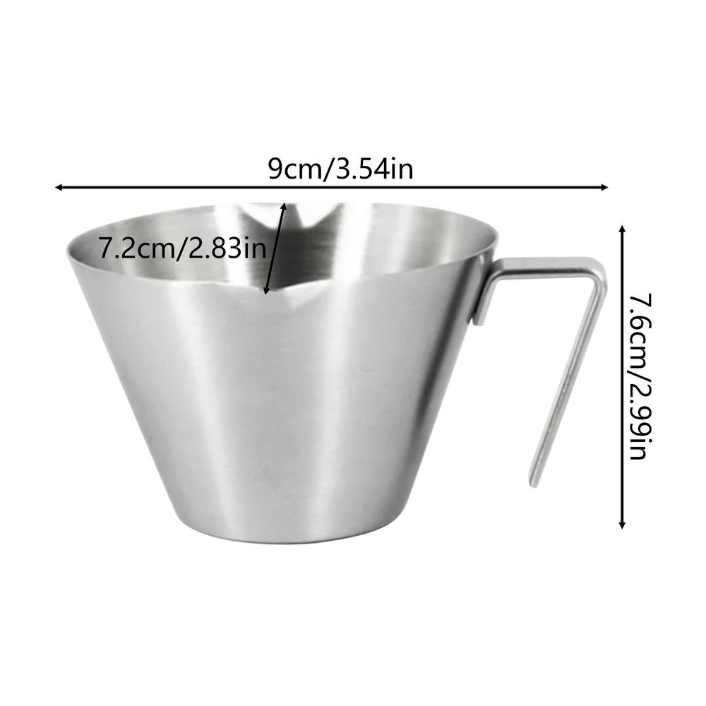 

Мерный стакан с носиком, мерный стакан, нержавеющая сталь, термостойкий, трехшкальный мерный стакан с ручкой, кувшин с двойным носиком для выпечки серебряный