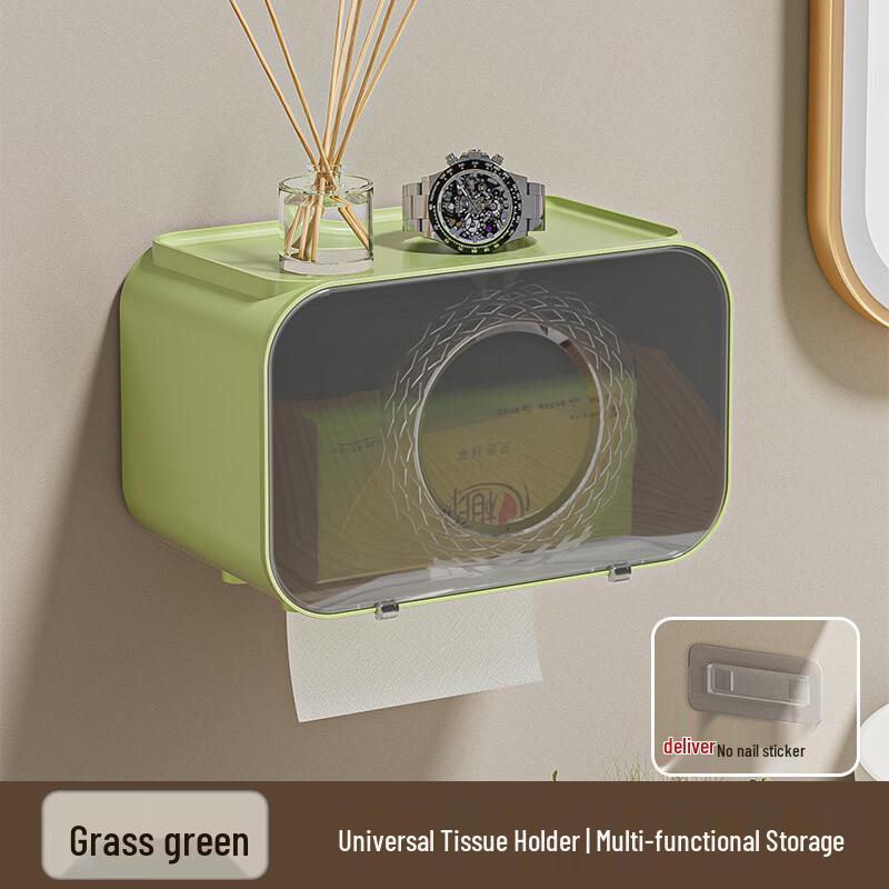 MARYYA Wall-Mounted Bathroom Tissue Box трава зеленый